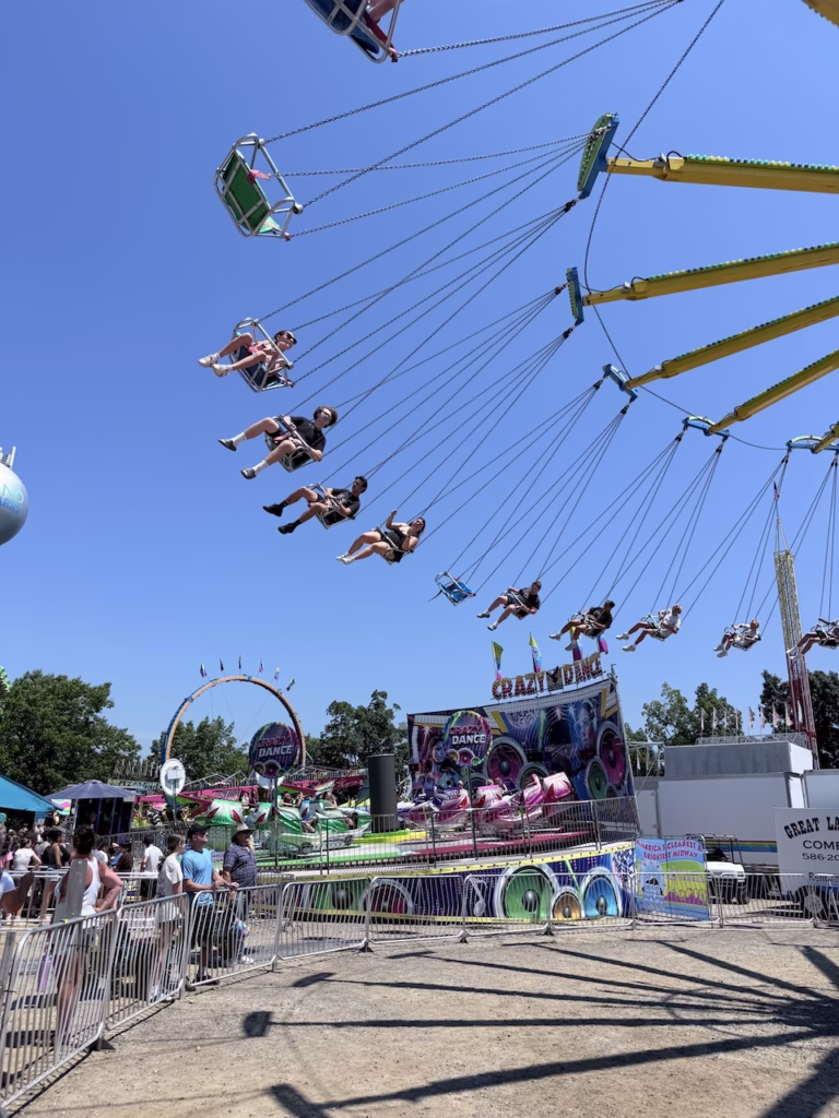 swings at the county fair