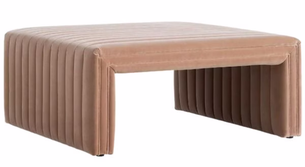 velvet modern tan ottoman coffee table