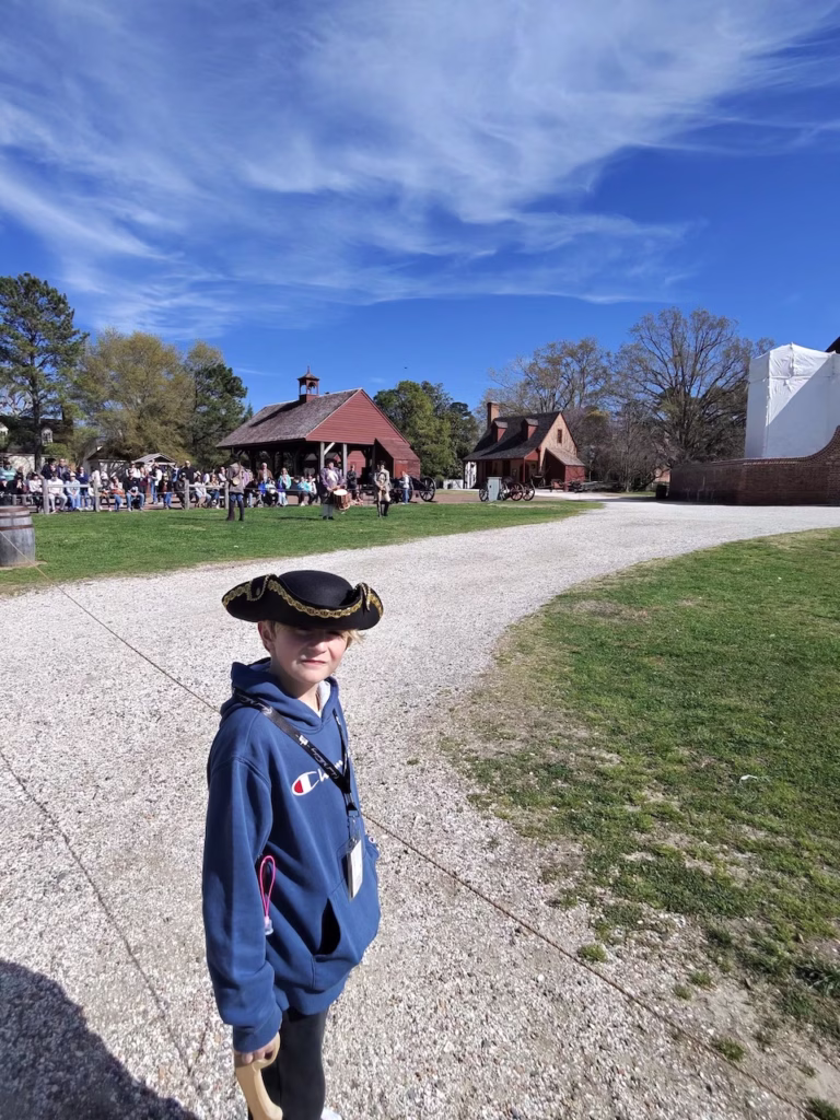 waiting for the cannon at colonial williamsburg