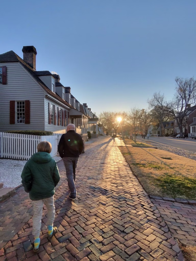 walking to dinner in williamsburg