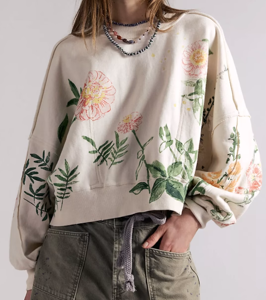 floral sweatshirt