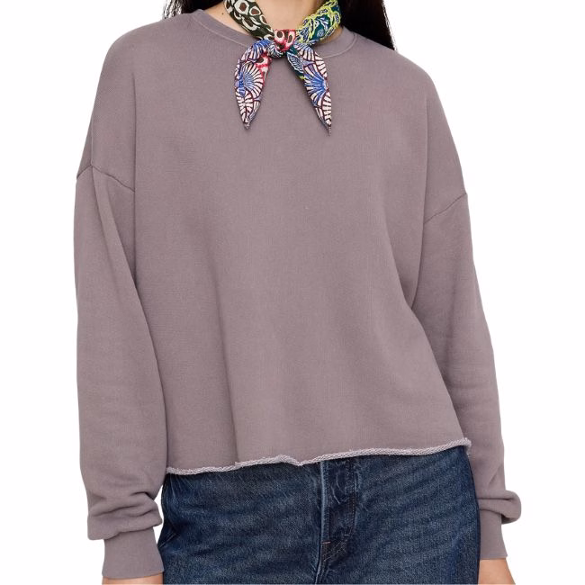 banana republic terry boxy sweatshirt for women over 40