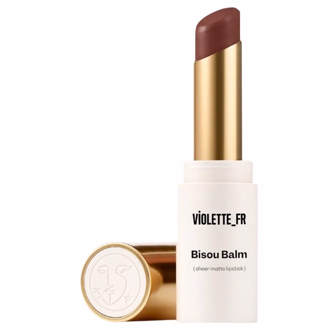brown violette fr bisou balm lipstick for fall and autumn
