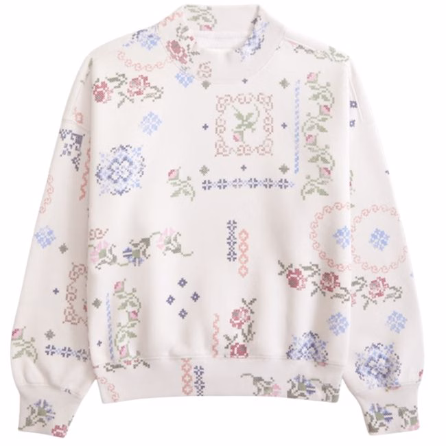 crossstich pattern sweatshirt