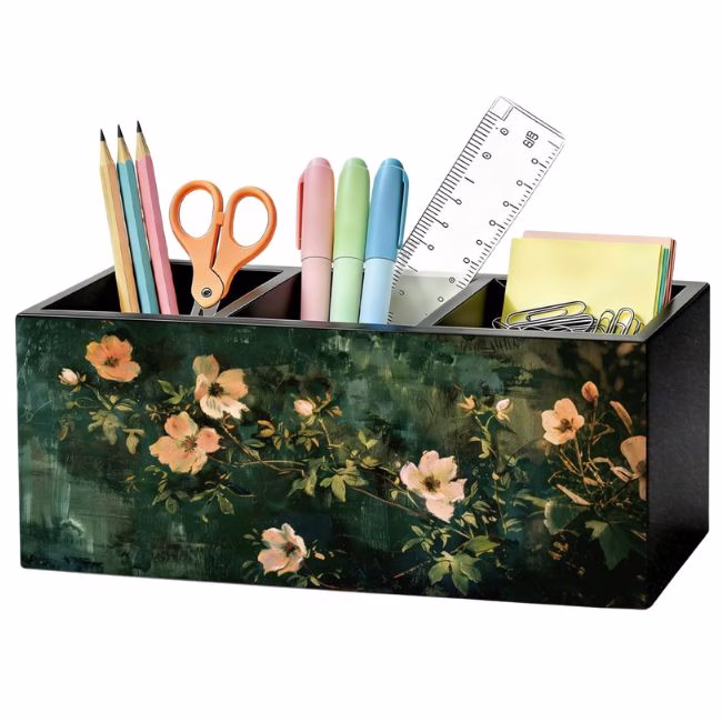 floral desk organizer