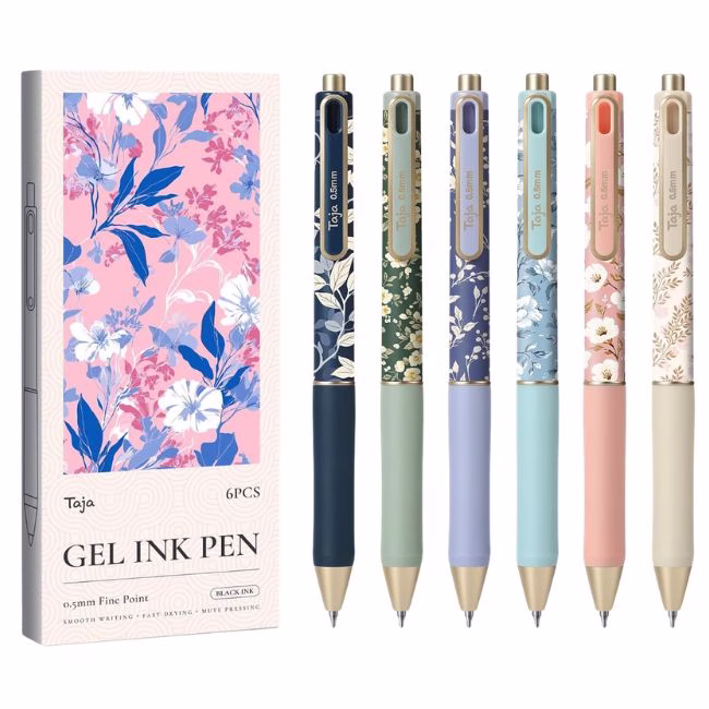 floral gel ink pens