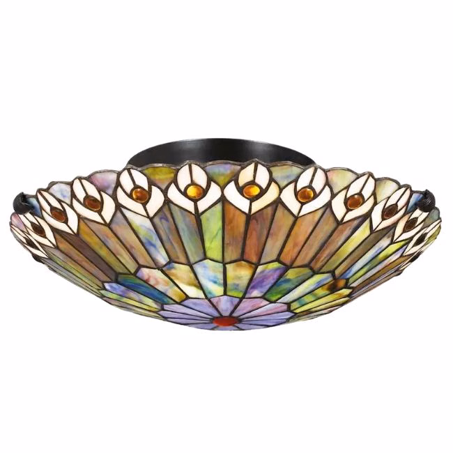 floral geometric tiffany lookalike ceiling light