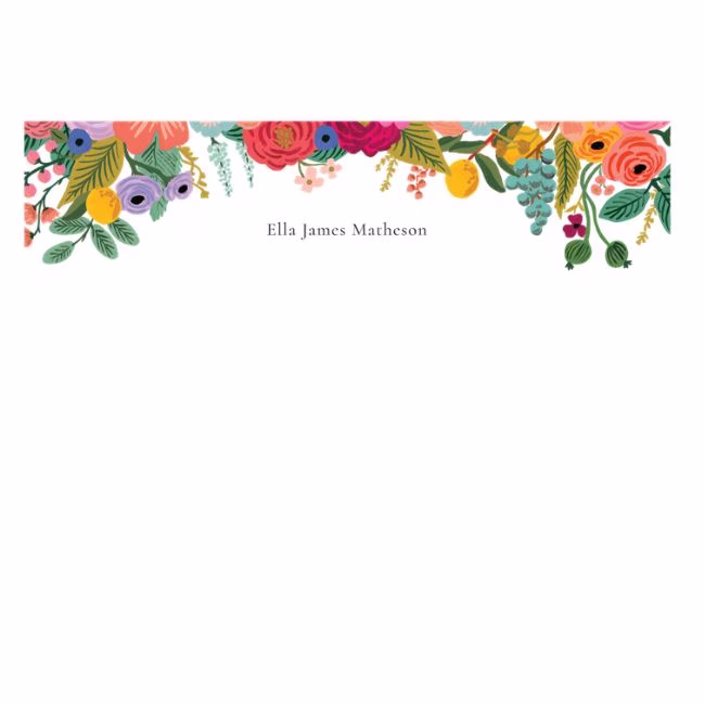floral personalized stationery