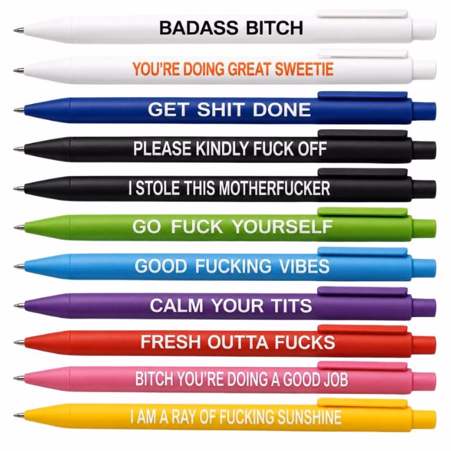 funny adult pens for co worker gift exchange