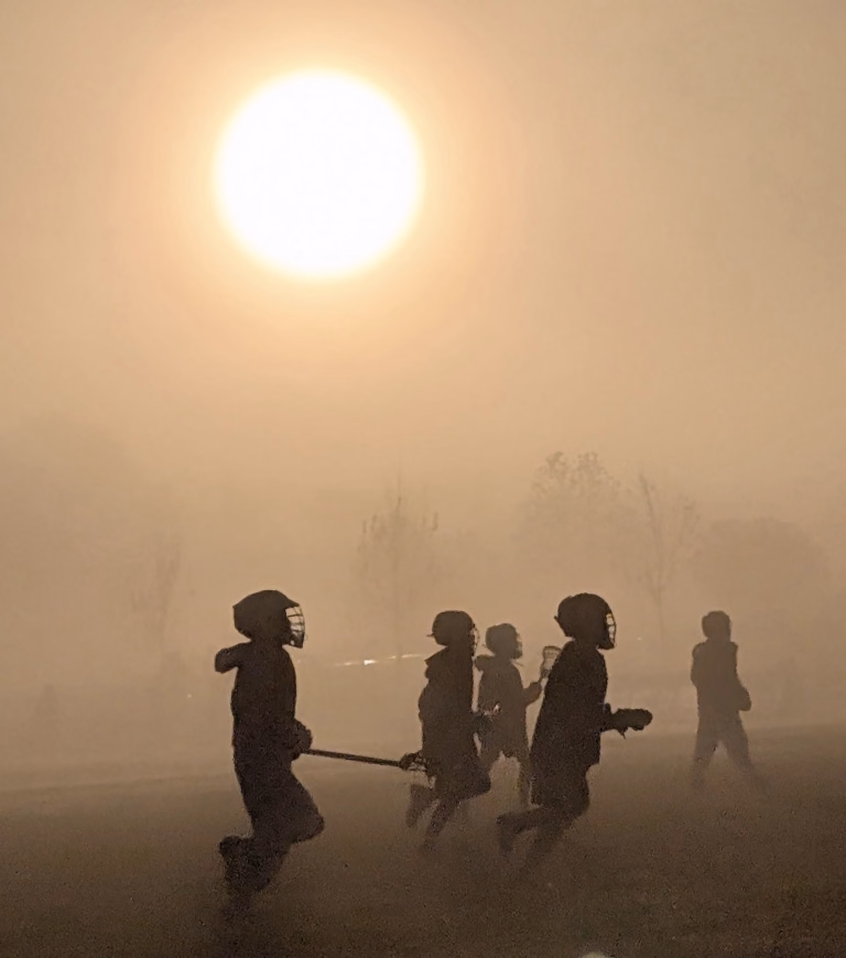 hazy lacrosse game