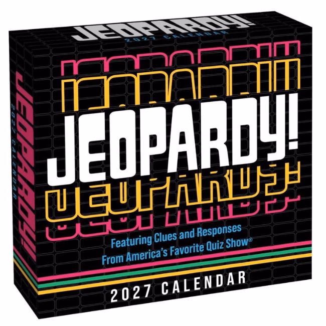 jeopardy desk calendar