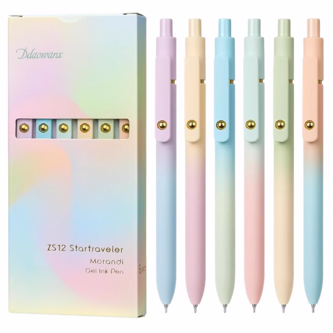 multicoilor pastel gel pen pack