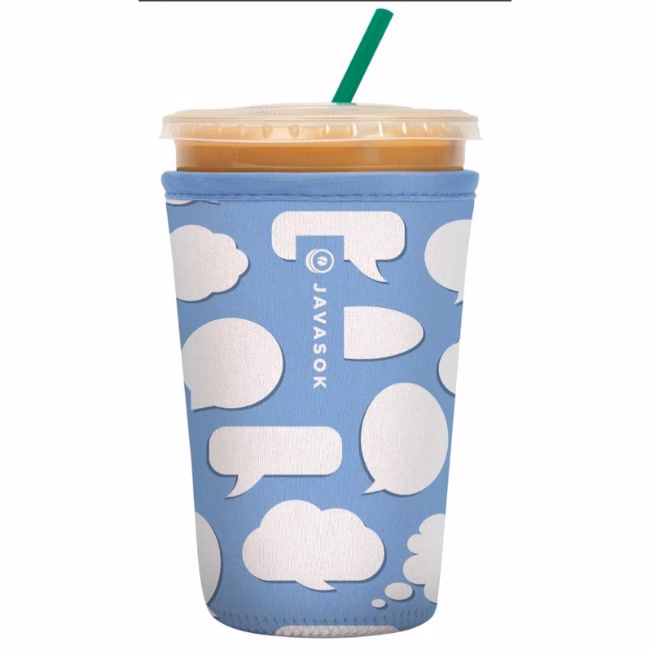 neoprene iced coffee sleeve co worker gift idea
