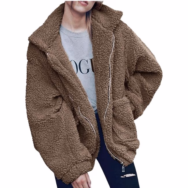 oversized teddy coat