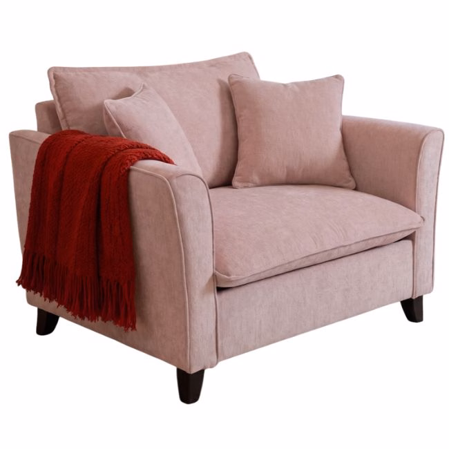 pink chenielle oversized reading chair