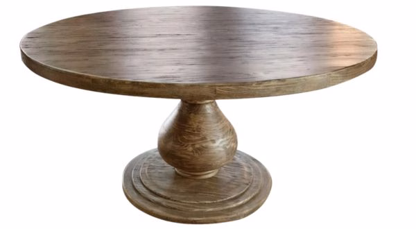 pottery barn kary round dining table dupe lookalike