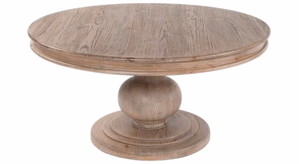 pottery barn kary round wood dining table