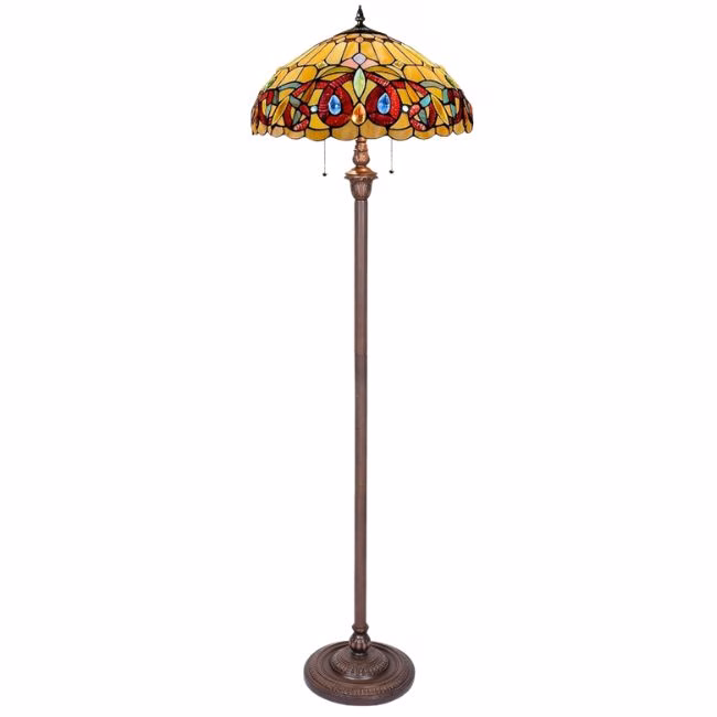 stained glass tiffany dupe floor lamp