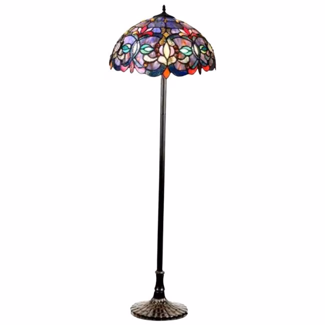 tiffany lookalike stained glass floor lamp