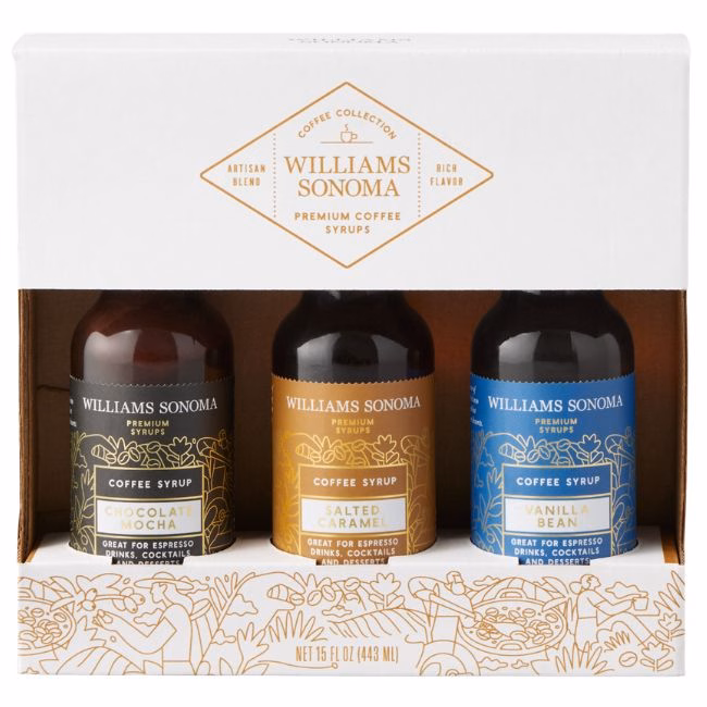 williams sonoma coffee syrup trio