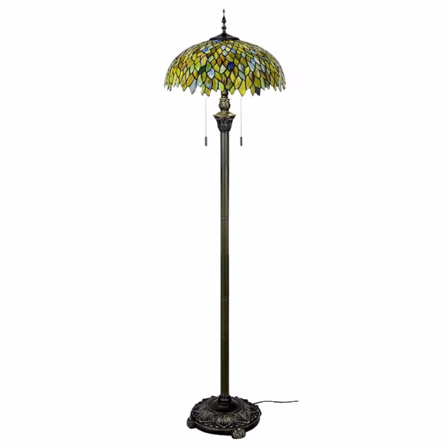 wisteria stained glass tiffany dupe floor lamp